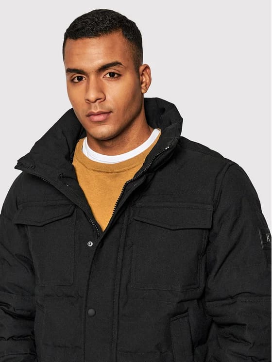 TOMMY HILFIGER Geacă din puf Rockie MW0MW19664 Negru