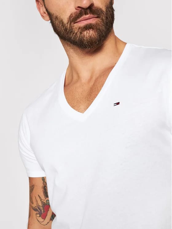 TOMMY JEANS Tricou DM0DM04410 Alb