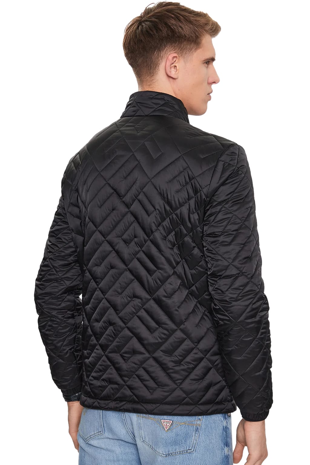 GUESS Jachetă matlasată M3YL11WFHN2 JBLK Negru