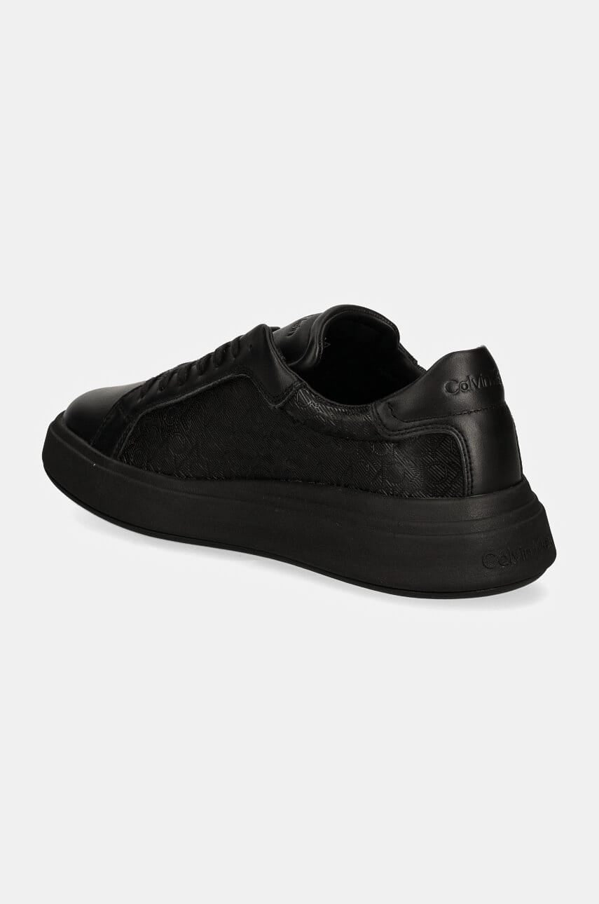 CALVIN KLEIN Sneakers Low Top Lace Up Lth Mono HM0HM01557 Negru