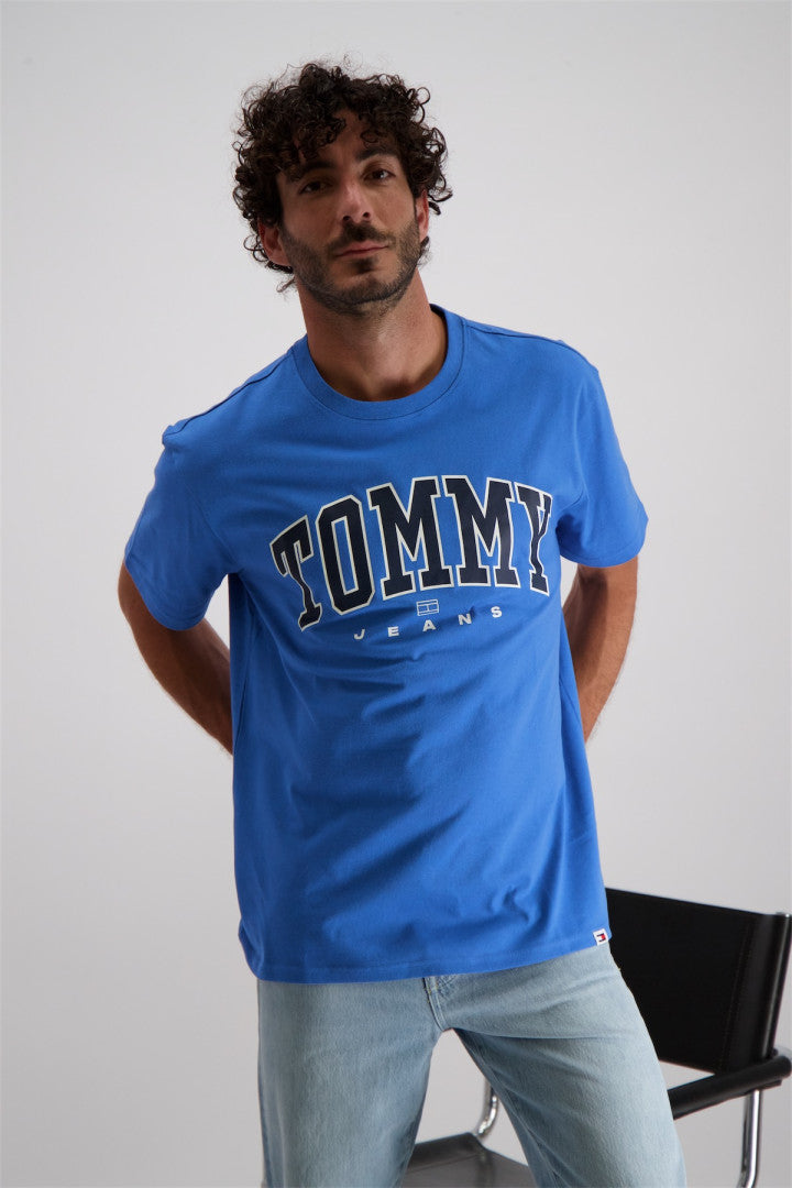 TOMMY JEANS Tricou DM0DM18537 C2T Albastru