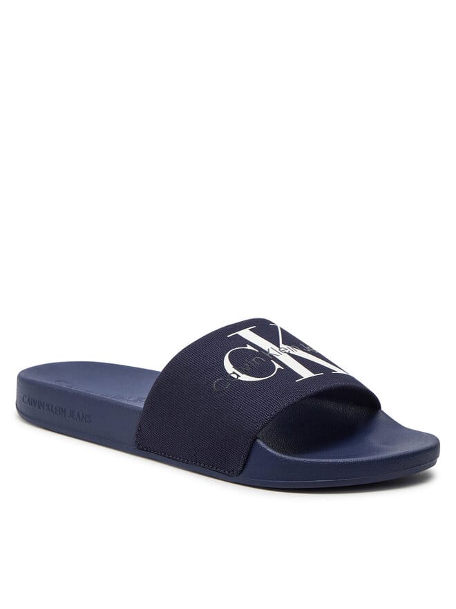CALVIN KLEIN JEANS Șlapi Slide Monogram Co YM0YM00061 0GY Albastru