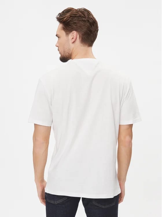 TOMMY JEANS Tricou Small Flag DM0DM17714 Alb