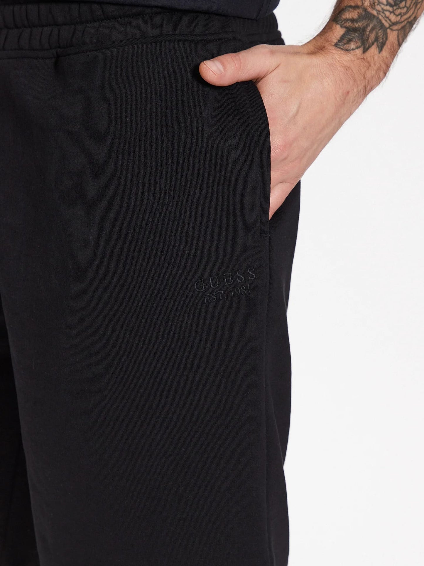 GUESS Pantaloni Scurți Bărbătești M3GD11KBK32 Negru