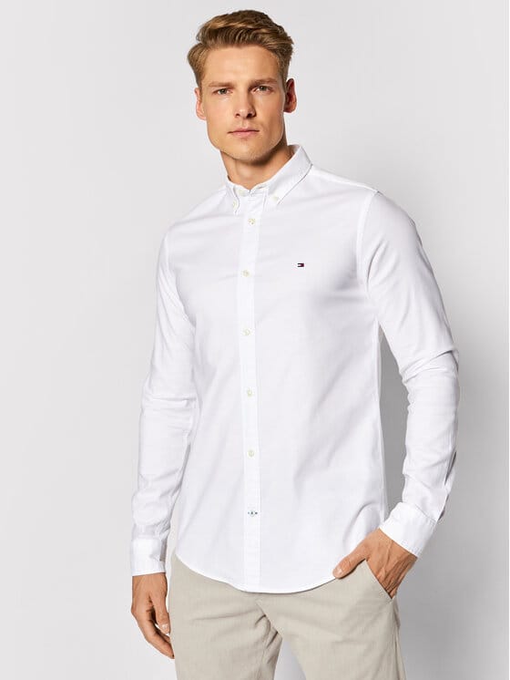 TOMMY JEANS Cămașă MW0MW03745 Alb