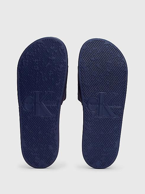 CALVIN KLEIN JEANS Șlapi Slide Monogram Co YM0YM00061 0GY Albastru