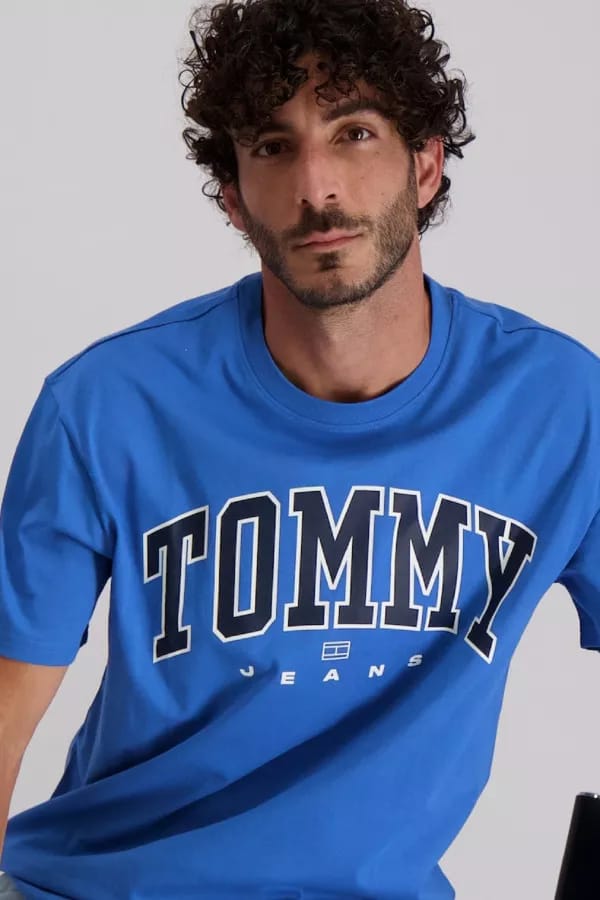 TOMMY JEANS Tricou DM0DM18537 C2T Albastru