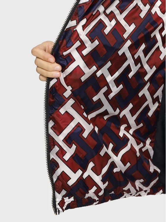 TOMMY HILFIGER Geacă cu puf Monogram WW0WW37396 Roșu închis
