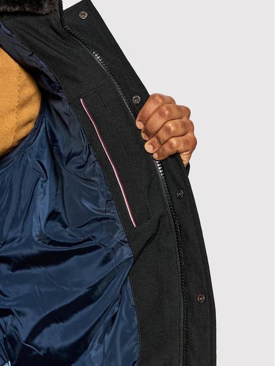 TOMMY HILFIGER Geacă din puf Rockie MW0MW19664 Negru