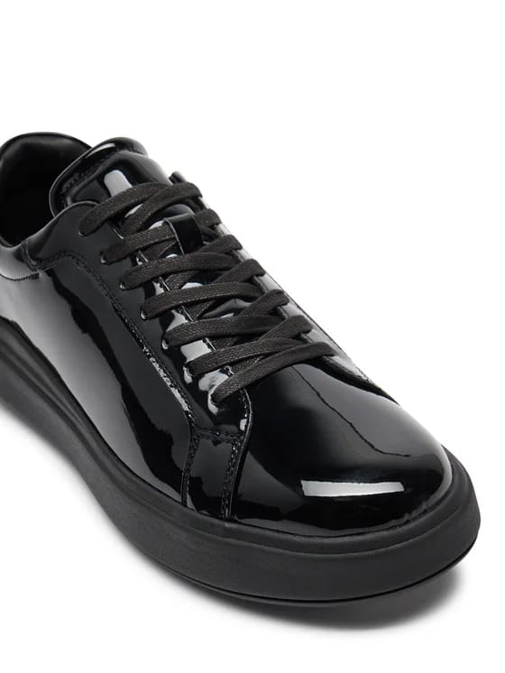 CALVIN KLEIN Sneakers Low Top Lace Up Pat HM0HM01602 Negru