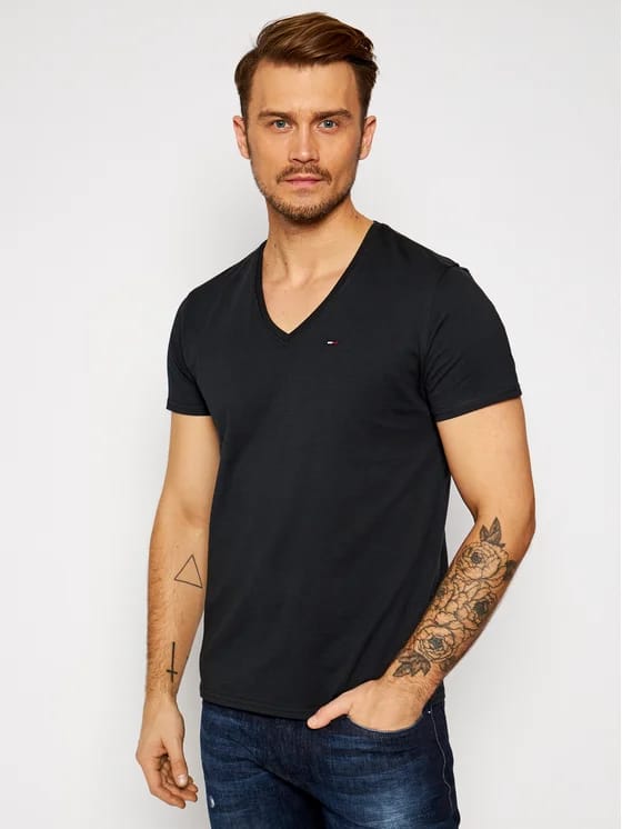 TOMMY JEANS Tricou DM0DM04410 Negru