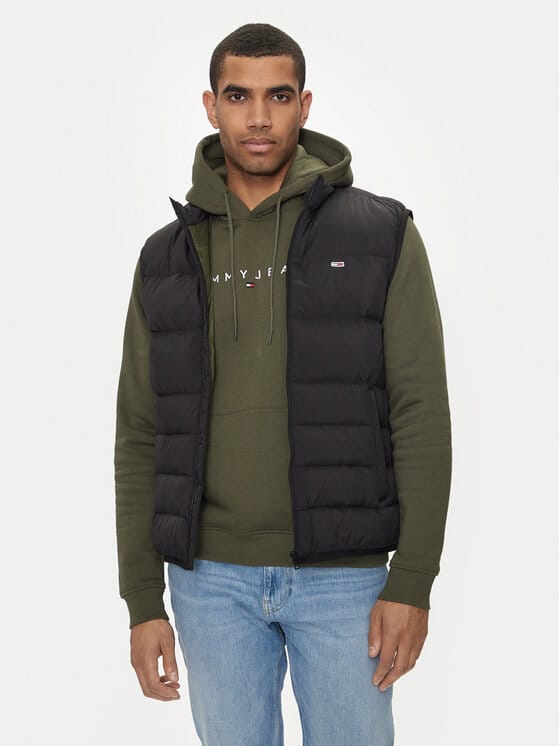 TOMMY JEANS Vestă DM0DM18896 Negru