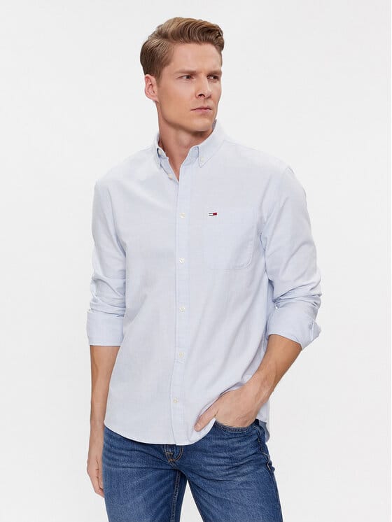 TOMMY JEANS Cămașă DM0DM18335 Albastru
