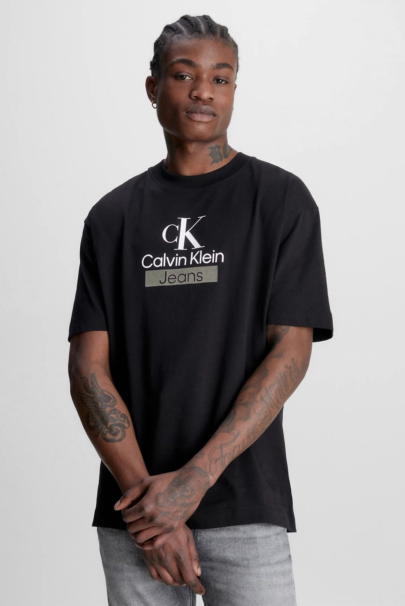 CALVIN KLEIN JEANS Tricou J30J323759 BEH - Negru