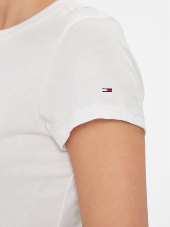 TOMMY JEANS Tricou Bby Essential Logo DW0DW16435 YBR Alb
