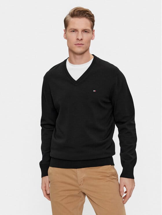 TOMMY HILFIGER Pulover MW0MW30956 Negru
