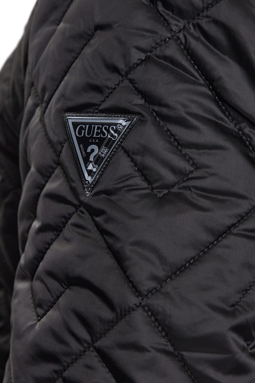 GUESS Jachetă matlasată M3YL11WFHN2 JBLK Negru