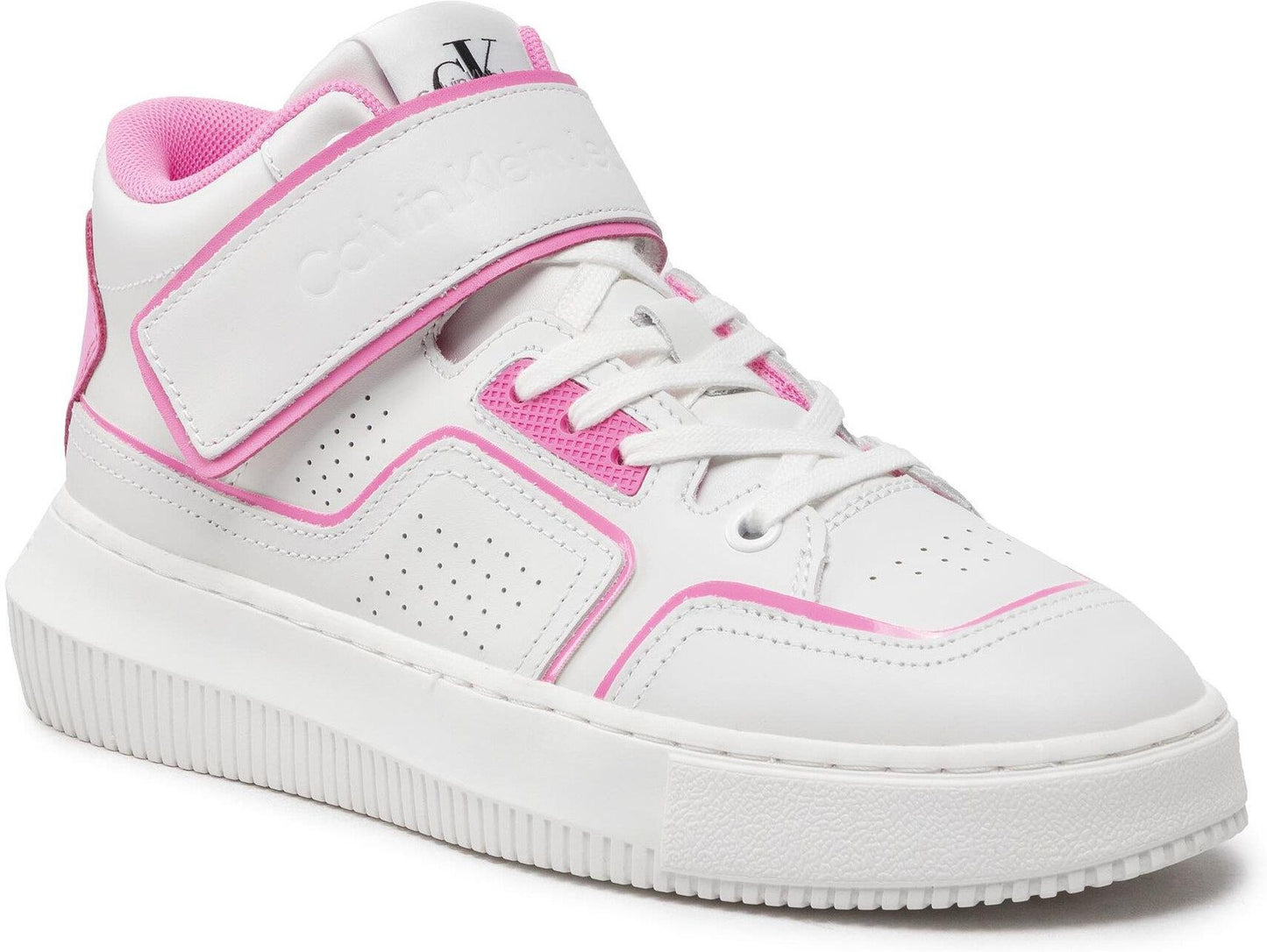 CALVIN KLEIN JEANS Sneakers Chunky Cupsole Laceup Mid YW0YW00691 Alb