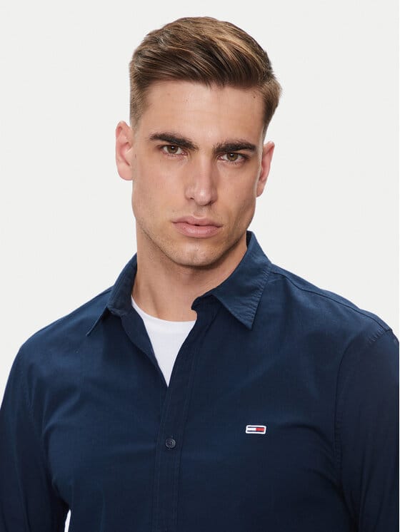 TOMMY JEANS Cămașă DM0DM19519 Bleumarin