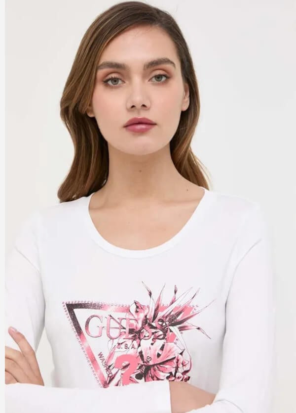 GUESS Bluză W3YI31J1314 Alb