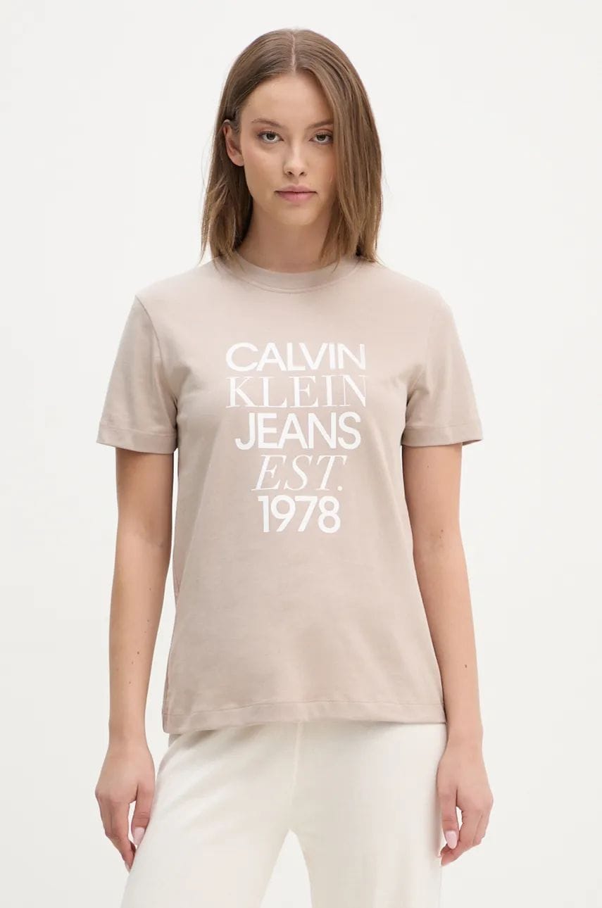CALVIN KLEIN JEANS Tricou J20J224910 Bej