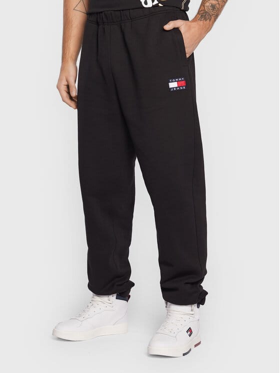 TOMMY JEANS Pantaloni de trening Badge DM0DM14272 Negru