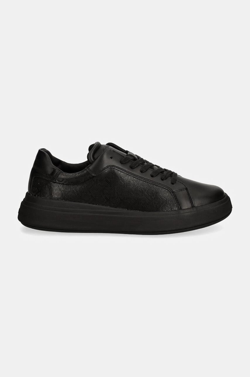 CALVIN KLEIN Sneakers Low Top Lace Up Lth Mono HM0HM01557 Negru