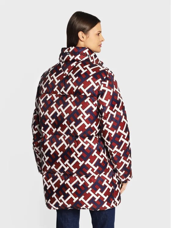 TOMMY HILFIGER Geacă cu puf Monogram WW0WW37396 Roșu închis