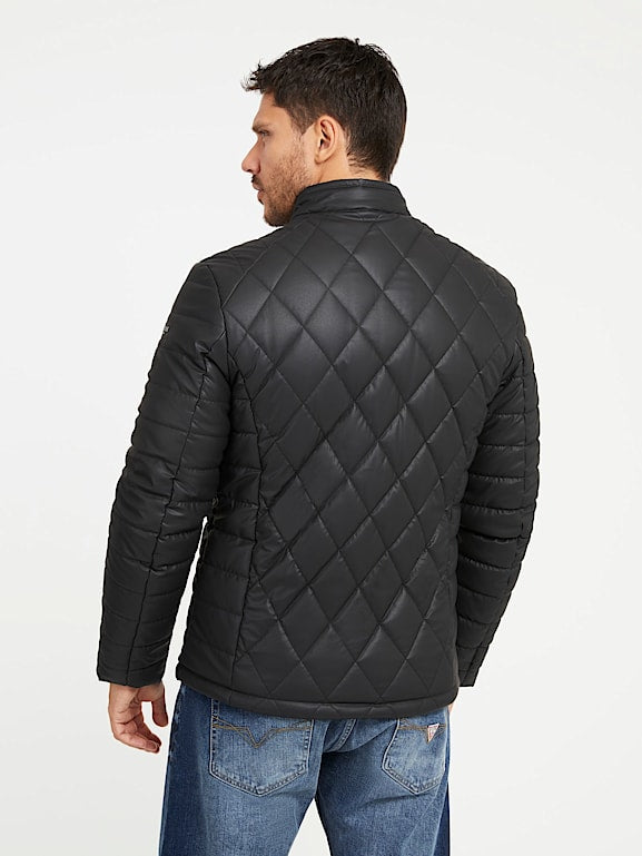 GUESS Geacă imitație de piele UB10M3YL06WFHD0 Negru