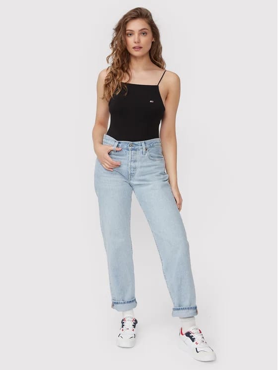 TOMMY JEANS Body DW0DW13497 BDS Negru