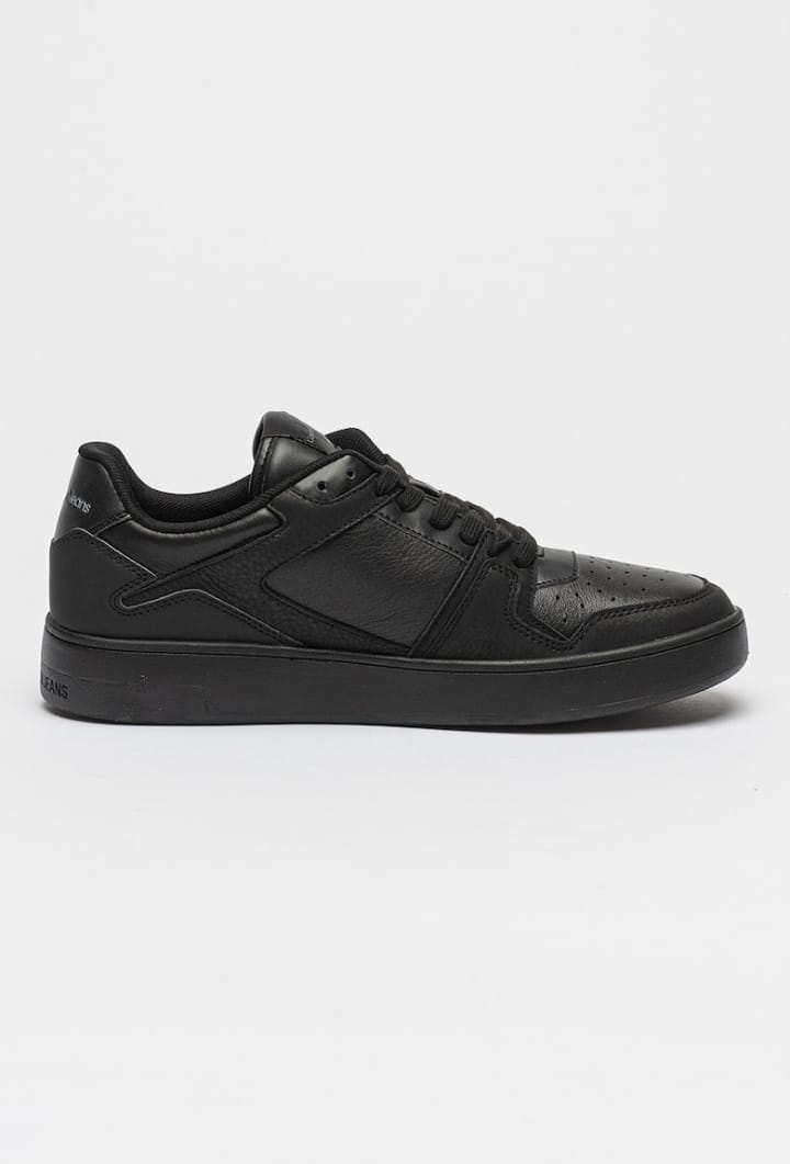 CALVIN KLEIN JEANS Pantofi sport din piele cu detaliu logo - Negru