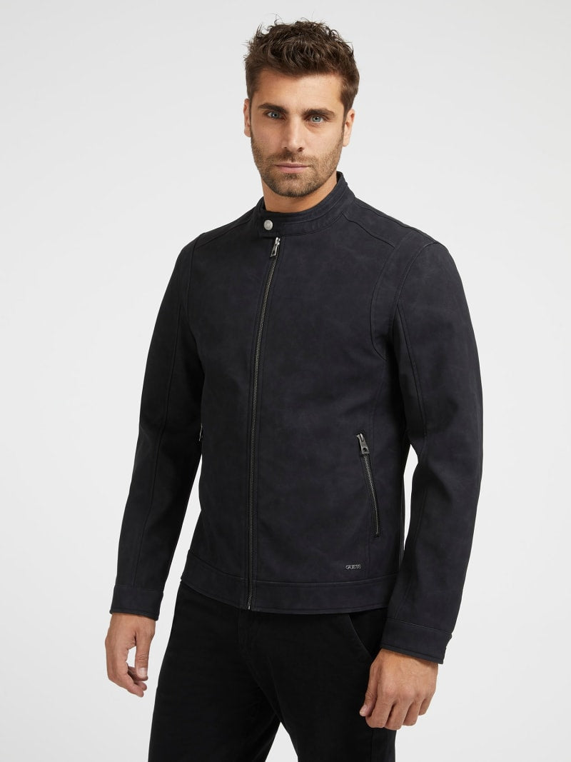 GUESS Jachetă Biker M3YL00WFHA0 Negru