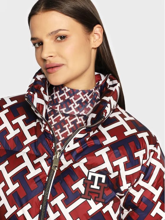 TOMMY HILFIGER Geacă cu puf Monogram WW0WW37396 Roșu închis