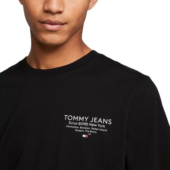 TOMMY JEANS Tricou Essential Graphic - Negru