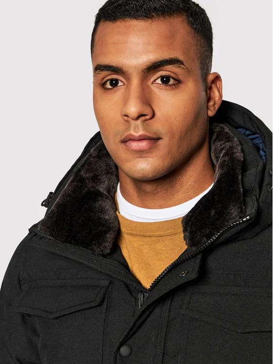 TOMMY HILFIGER Geacă din puf Rockie MW0MW19664 Negru