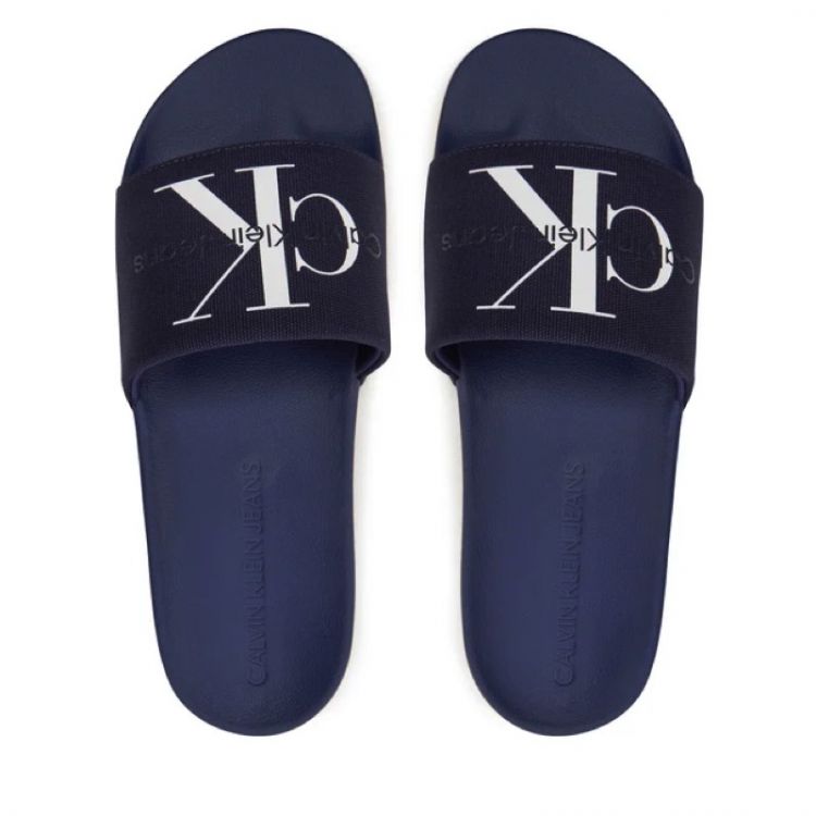 CALVIN KLEIN JEANS Șlapi Slide Monogram Co YM0YM00061 0GY Albastru