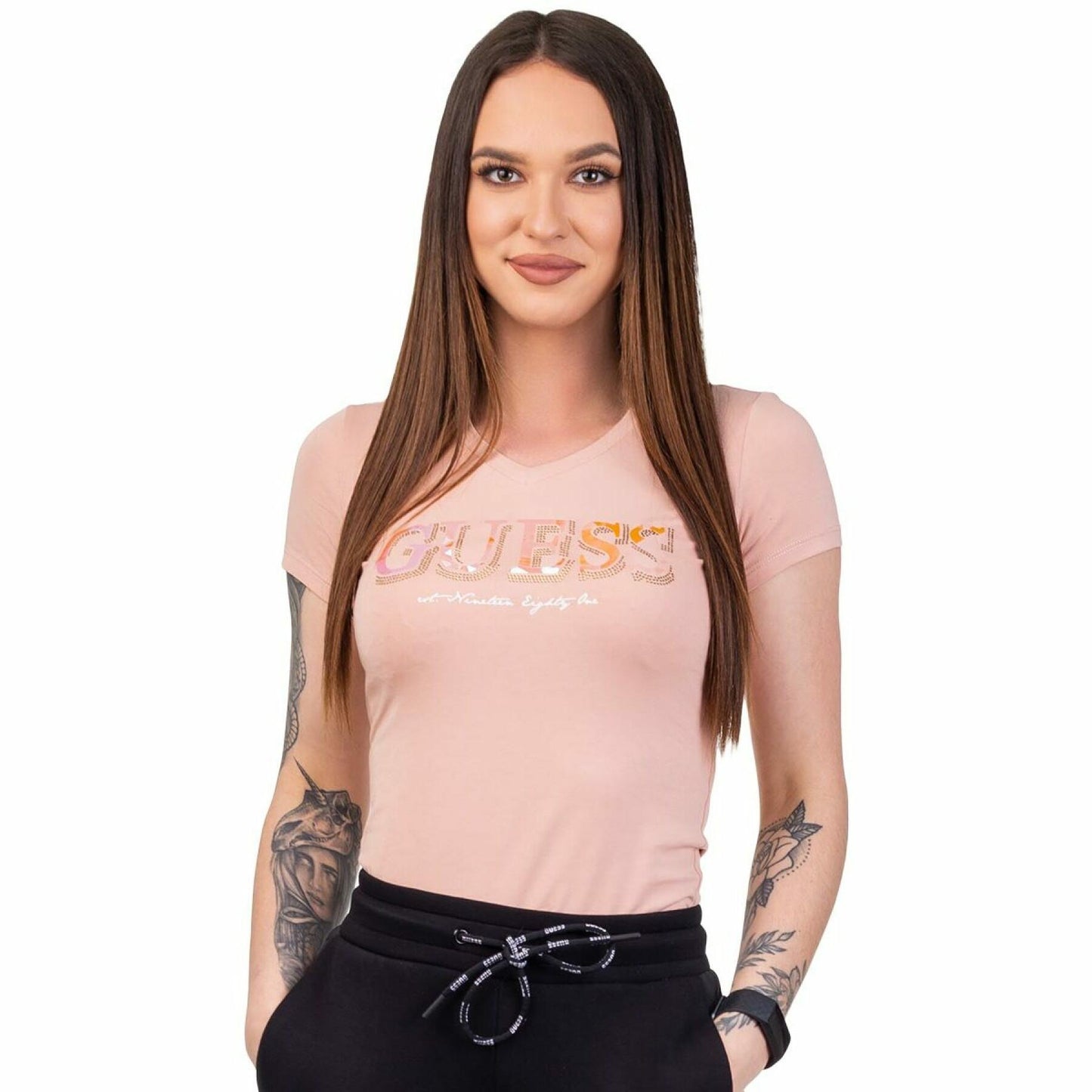 GUESS Tricou W2GI05-G6M1 Roz