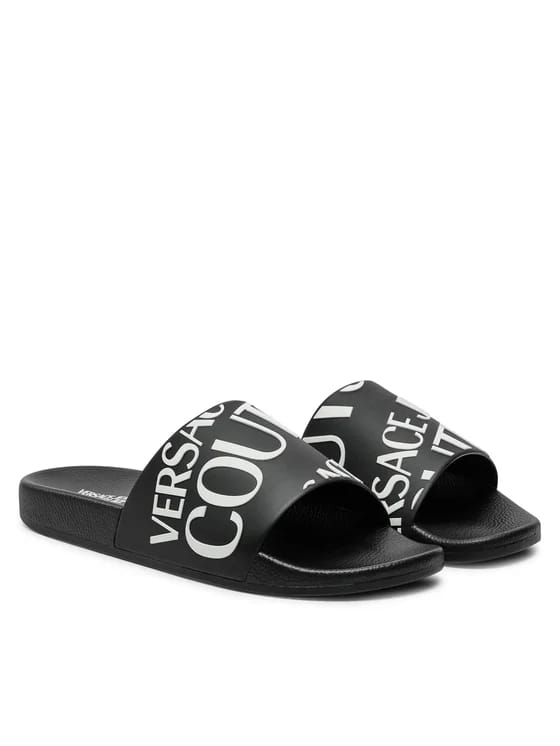 VERSACE JEANS COUTURE Șlapi Unisex 77YA3SQ1 71352 Negru