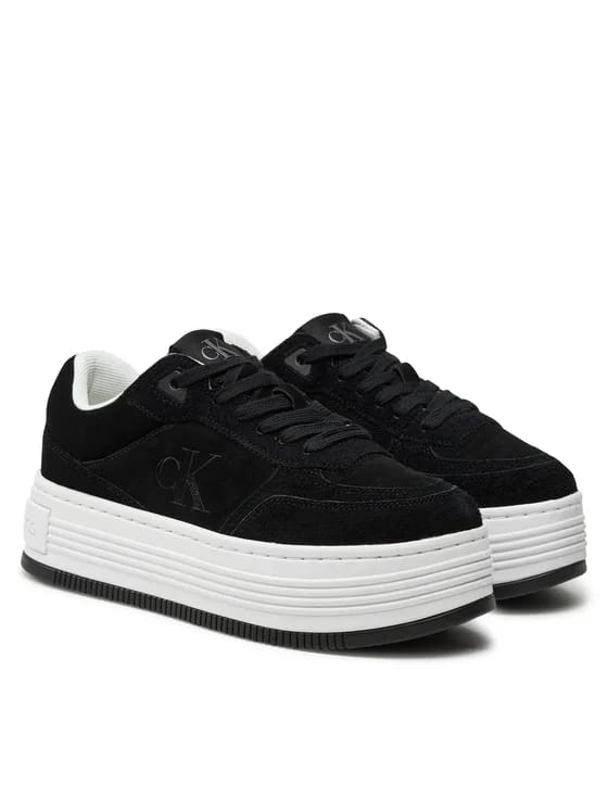 CALVIN KLEIN JEANS Sneakers Bold Platf Laceup Low Mg Suede YW0YW01575 Negru