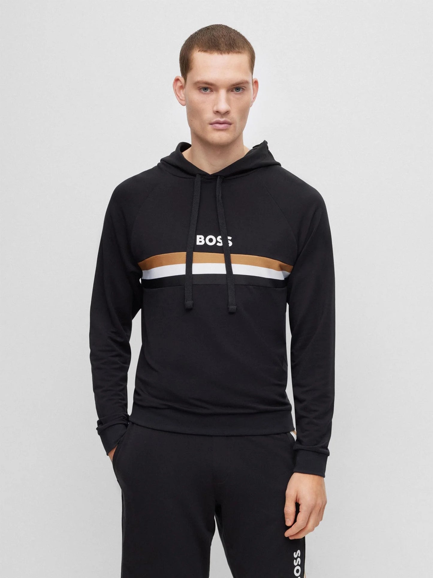 Boss Bluză 50491496 Negru Regular Fit