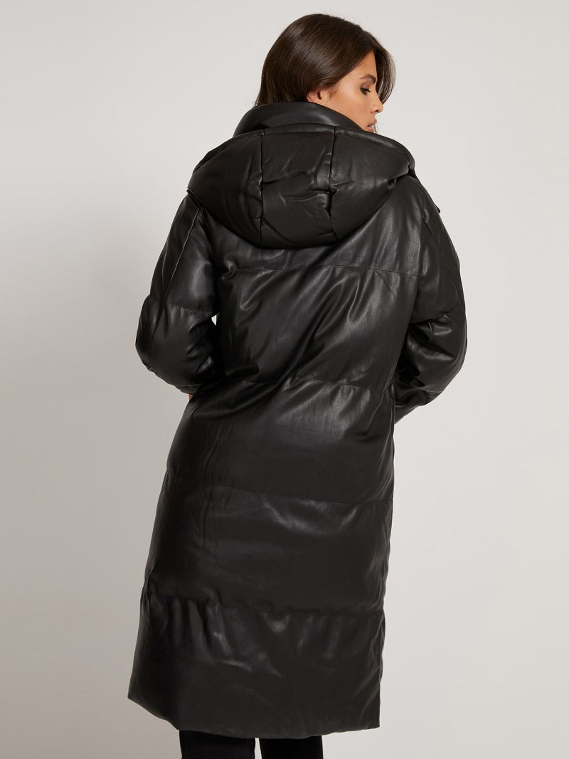GUESS Geacă căptușită din imitație de piele W1BL03WE480 Negru
