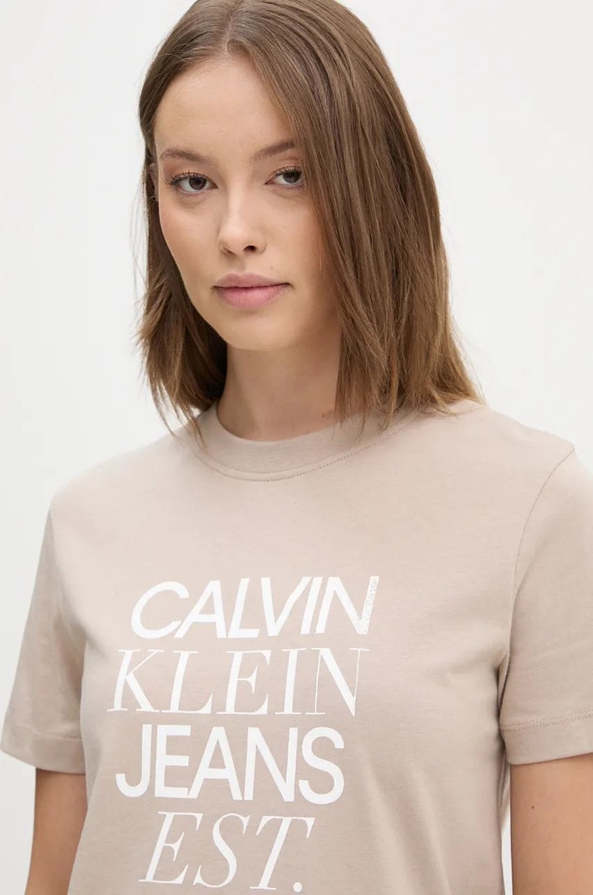 CALVIN KLEIN JEANS Tricou J20J224910 Bej