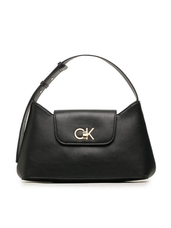 CALVIN KLEIN Geantă Re-Lock Shoulder Bag Md - Negru