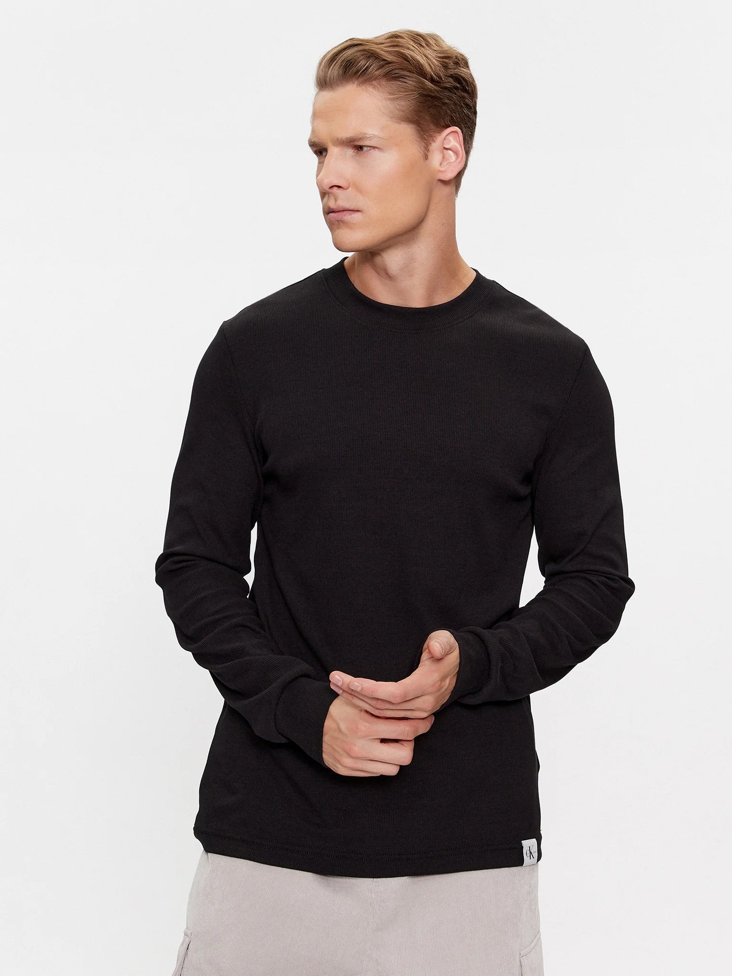 CALVIN KLEIN JEANS Bluză Longsleeve J30J323481 Negru