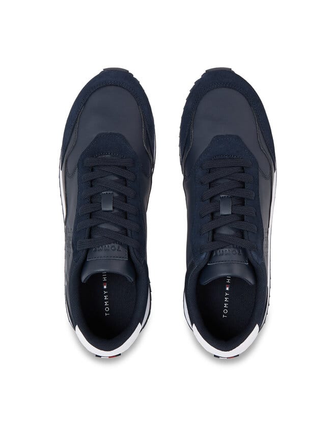 TOMMY HILFIGER Sneakers Runner Evo Lth Mix FM0FM04776 Bleumarin
