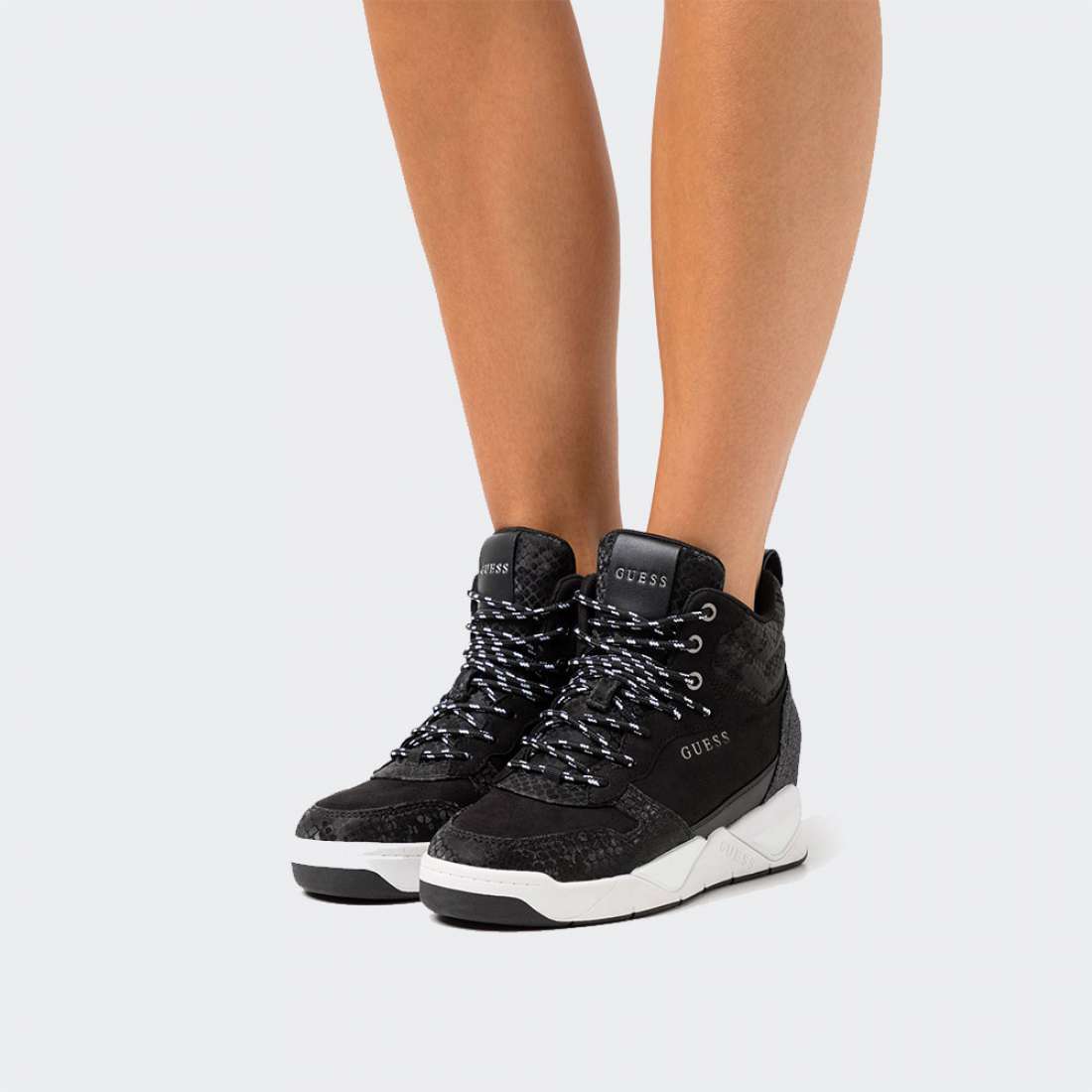 GUESS Sneakers Dense Midn FL8DENLEL12 Negru