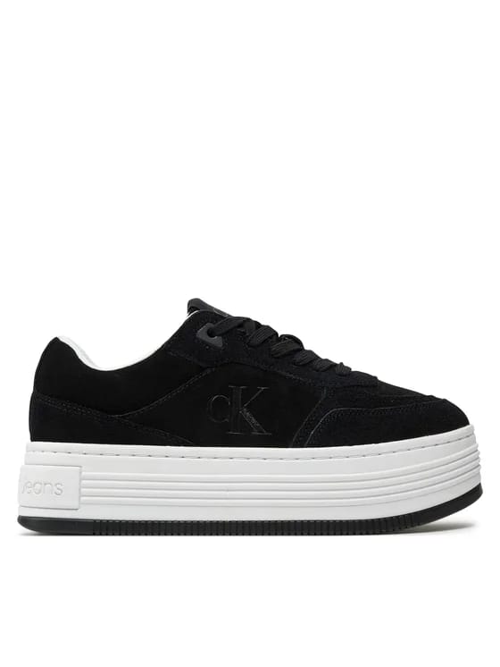 CALVIN KLEIN JEANS Sneakers Bold Platf Laceup Low Mg Suede YW0YW01575 Negru