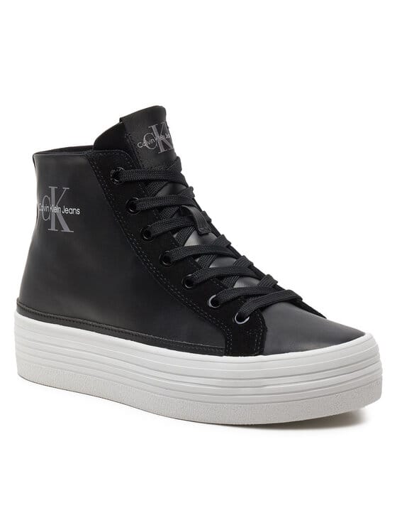 CALVIN KLEIN JEANS Sneakers Bold Vulc Flatf Mid Mix YW0YW01491 Negru