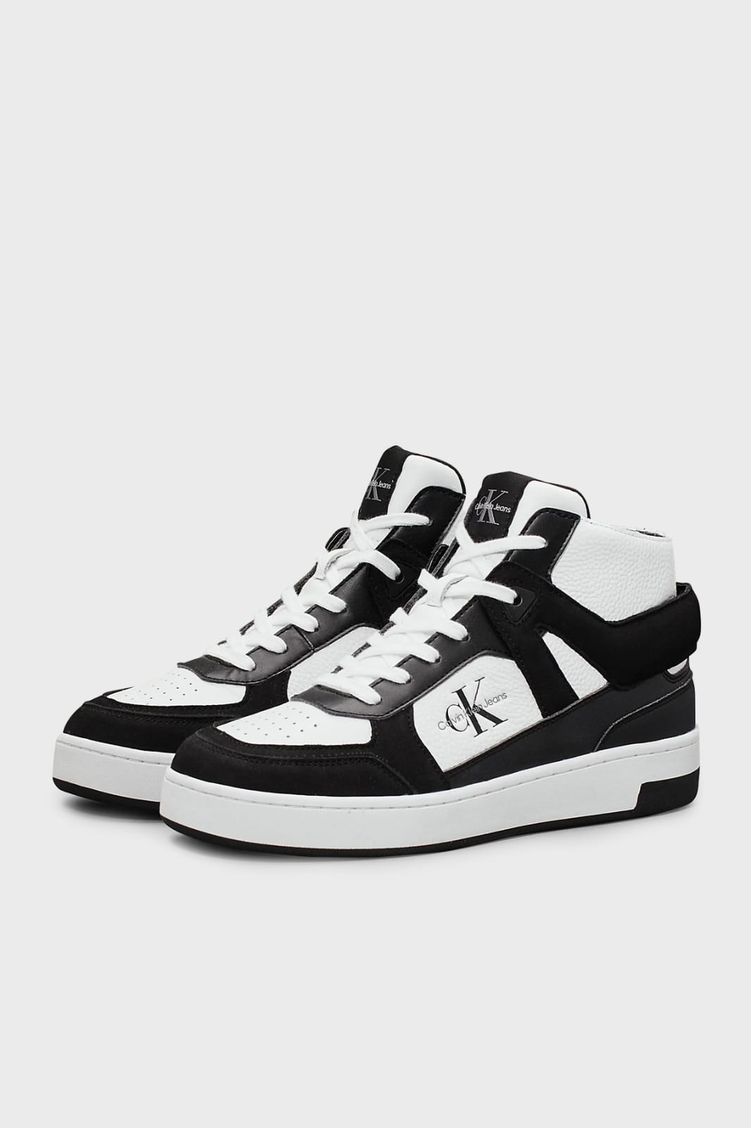 CALVIN KLEIN Basket Cupsole Mid Ml Mix YW0YW01578 Alb/Negru Unisex