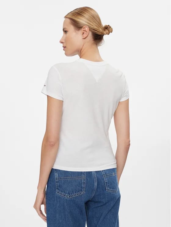 TOMMY JEANS Tricou Bby Essential Logo DW0DW16435 YBR Alb